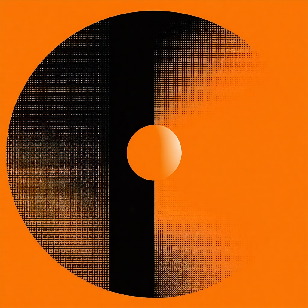 orange and black design